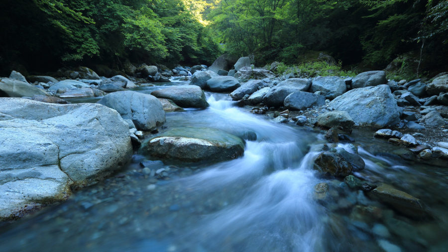 River flowing over rocks
