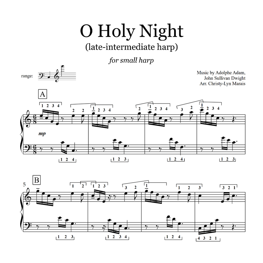 Oh, Holy Night – Harp Column Music