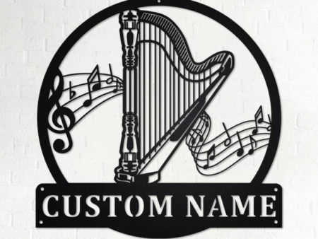 Custom Harp Metal Wall Art