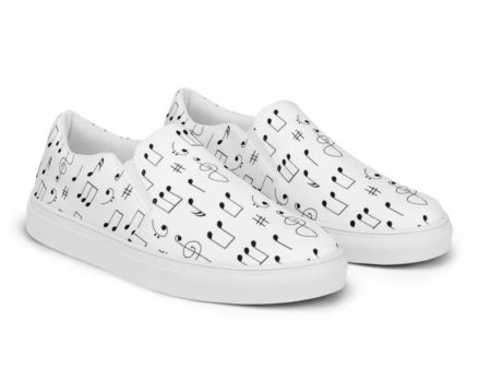 Canvas Shoes - Low Top with Music Notes