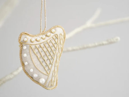 Linen Harp Ornament