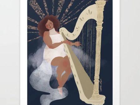 The Harpist Art Print