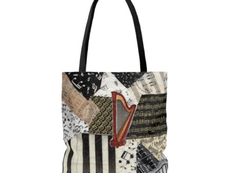 Harp and Keyboard Music Tote Bag