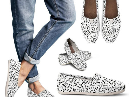 Music Note Casual Slip on Shoes