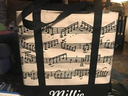 Music Note Canvas Tote Bag