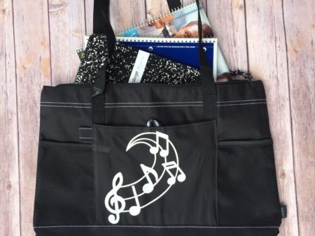 Music Note Swirl Tote Bag